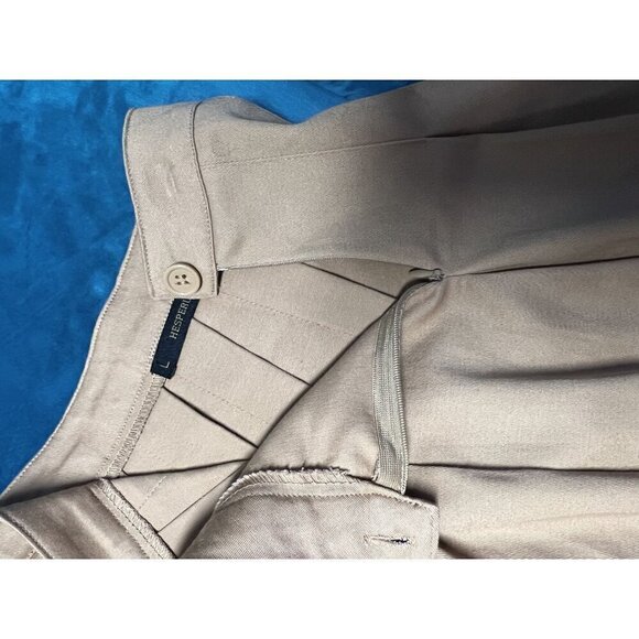 Hesperus Pleated Tan Mini Skirt Womens, Light Academia, Old Money, Preppy, L - Picture 5 of 5